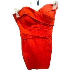 Strapless Mini Dress w/ Pockets Size Small NWOT